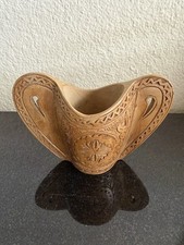 Vintage Yugoslavian Hand Carved Wooden Wedding Cup Balkan Folk Art picture