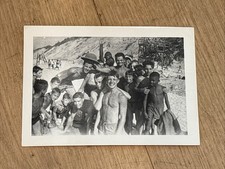 Vintage Photo Group Pose Young Men Beach, 4”x2.5” B&W, Glossy, 1950’s picture