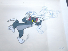 TOM AND JERRY Chuck Jones 1960's MGM cat ORIGINAL PRODUCTION DRAWING + CEL picture