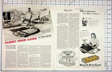 1942 Collier's Magazine Page WWII Cairo Article & Vintage Beech-Nut Gum Ad picture