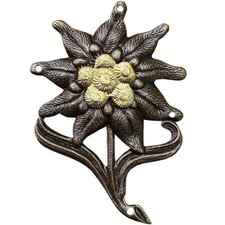 Original German Army Hat Mountain Troops Insignia Cap Badge Edelweiss Cockade picture
