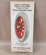 RARE BRICTSON DETACHABLE TIRE TREAD PRINT ADVERTISING BROCHURE BOOKLET ca 1900 picture