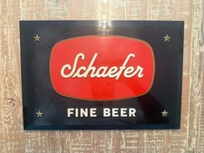 1955 Schaefer Fine Beer (large) Plastic Easelback Sign Brooklyn New York picture