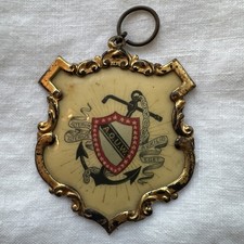 Antique AOUW Ancient Order United Workmen Watch Fob Pendant Fraternal Gilt picture