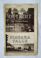VTG Promotional Pamphlet Detroit Cadillaqua 1912 Belle Isle & Niagara Falls picture