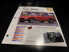 1948-1953 Ferrari 166 Spec Sheet Brochure Photo Poster 49 50 51 52 picture