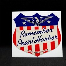 Remember Pearl Harbor, Vintage Style Decal, Vinyl Sticker, Eagle, WW2 picture