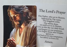 THE LORD'S PRAYER - Laminated  – Set of 10 Holy Prayer Cards picture