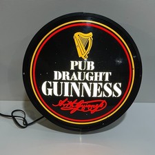 Vintage 1994 Pub Draught Guinness Beer Lighted Electric Bar Sign AX-163866 RARE picture