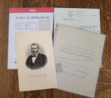 1872 PRESIDENT GRANT DS SIGNED AUTOGRAPH PRESIDENTIAL PARDON PSA DNA PROVENANCE picture
