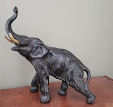 Vintage Large Cast-Metal Elephant Sculpture 14