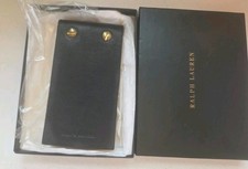 Vintage Ralph Lauren Black Leather Memo Pad—NOS in Original Box Eva Stern Estate picture