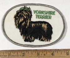Vintage Yorkshire Terrier Yorkie Dog Breed Patch Sew On Animal New Old Stock picture
