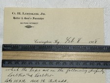 1908 Covington KY Kentucky - G.H. LOEBKER JR Hatter & Gents Furnisher Letterhead picture