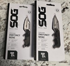 2 pack SOG INSTINCT MINI EDC Tactical Full Tang Fixed Blade  Knife Nylon Sheath  picture
