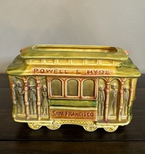 Vintage SNCO San Francisco Cable Car Coin Bank 514 Powell Mason Japan Ceramic picture