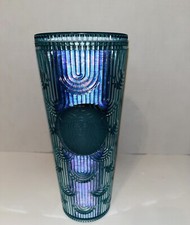 Starbucks 24oz Iridescent Plastic Cold Beverage Tumbler 2022 picture