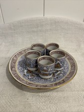 Lomonosov Porcelain Factory Winter Day Pattern with 22 KT Gold Accents picture