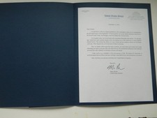 MARCO RUBIO SIGNED LETTER WITH SEAL  COMMEMORATING  THE 20th YEAR  9/11 ATTACK picture