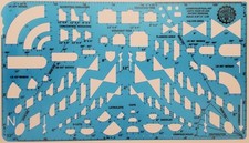 2D Isometric Piping Fitting Drafting Drawing Sketching Template Stencil Blue picture