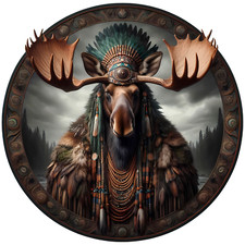 Moose Spirit Animal Decal - Native American Totem Decal - 5