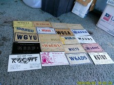 61 QSL HAM RADIO CARDS. 1930 to 1963. USA, Japan, Alaska, Hawaii, Los Angeles picture