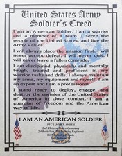 MC-NICE: ARMY Soldier's Creed ALL UNITS PERSONALIZED picture