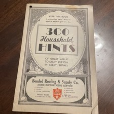 1930's 300 Household Hints Hacks 16 page booklet Roofing Advertising Kellogg picture