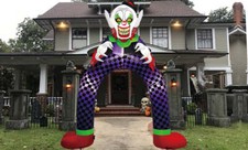 9FT Halloween LED Inflatable Clown Archway picture