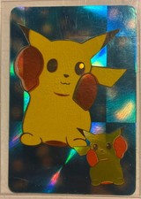 Vintage 1999 Bandai Pokemon Anime Collection #52 Boxing Pikachu Prism picture