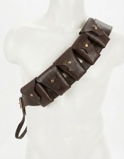 British 1903 Leather Five-Pocket Bandolier Pattern 1903 WW1-WW2 Reproduction. picture