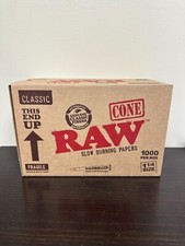 RAW Cones 1 1/4 Classic | Bulk Wholesale Box | 1000 Cones BackRolled New Release picture