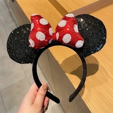 Disney Parks Minnie Mouse Bow Ears Headband Costume Party NWT picture