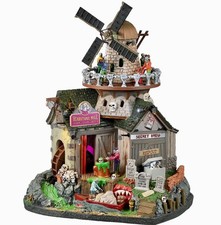 Lemax Spooky Town Headstone Mill Brewery Animated Light Sound Halloween 25849 picture