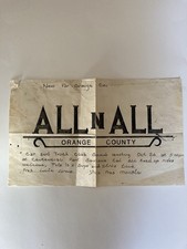 ORIGINAL 80s ALL N ALL LOWRIDER CAR CLUB SHOW FLYER SANTA ANA ORANGE COUNTY picture