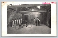 Vintage Real Photo Postcard Gymnasium Training Pommel Horse 1942 RPPC WW2 Era picture
