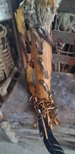 * 1970s  NATIVE AMERICAN COYOTE FACE  QUIVER TWO ARROWS NICE QUALITY NAVAJO * picture