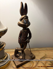 RARE 1997 Bugs Bunny Golfer Statue Austin Sculpture Warner Bros SOLID CAST METAL picture