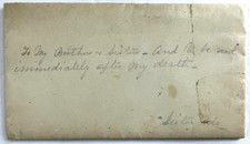 Rare 1872 Last Bequests Letter to Siblings and Loved Ones Very Touching picture