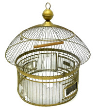Antique Old Hendryx March 7th 1905 Pat Birdcage Decorative Dome Brass Metal picture