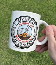 Vintage SNCO 1986 Alcatraz Federal Penitentiary Mug, School Of Hard Knocks Color picture