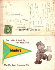 Petersburg VA Dot Ledder I Sendt By Fast Mail, Not Answered Yet Postcard 72267 picture