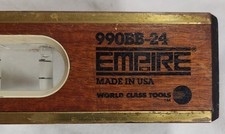 VTG Empire 990BB 24 Inch Brass-Bound Mahogany Spirit Level  picture