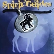 Moose Animal Spirit Guide Animal Totem Amulet Pendant Pagan Wiccan New Made USA picture
