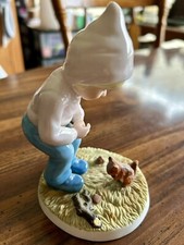 1999 Frances Hook Signed Porcelain Figurine Can I Help 16306 Girl & Squirrel picture