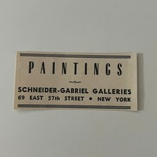 Paintings Schneider-Gabriel Galleries 69 East 57th St New York 1943 Ad SAJ5-S11 picture