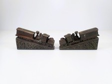 Vintage Mount Washington NH Cog Railway Cast Bronze Train Souvenirs Pair picture