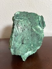 5 LB Large Natural Malachite cluster rough mineral sample with smooth cut bottom picture