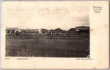 Rare Antique 1909 Postcard German South West Africa WARMBAD Telegraph Office picture