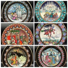 VTG Villeroy & Boch Heinrich Russian Fairy Tale Plates COAs & Original Box UPICK picture